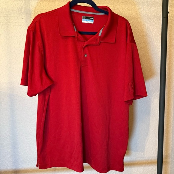 PGA Tour Airflux Men’s Golf Polo Shirt Size XL Red - Picture 7 of 7
